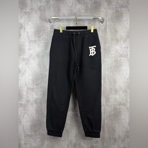 Authentic Burberry Black Joggers with Logo Detail